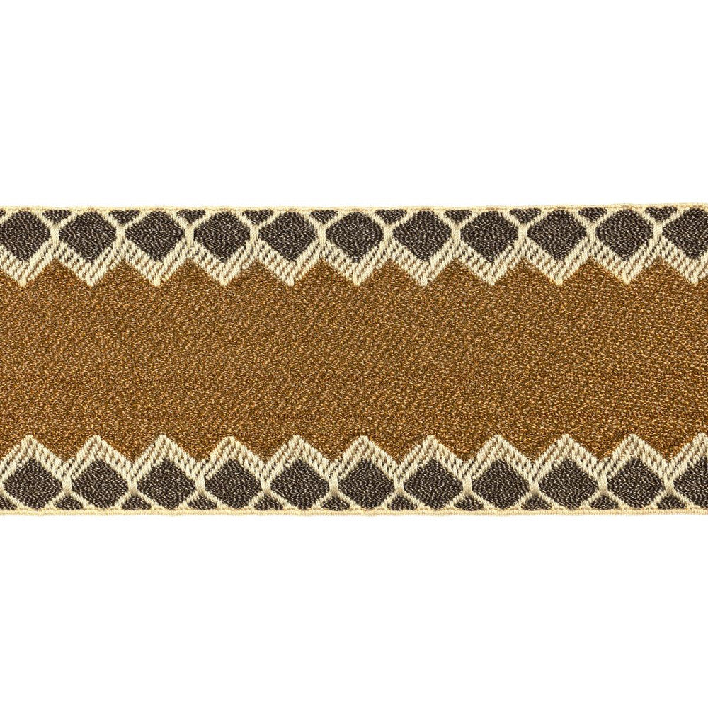 Allure Metallic Tape Copper 83561 by Schumacher Designer Trim Statement Trims 2.25" - Swanky Fabrics -