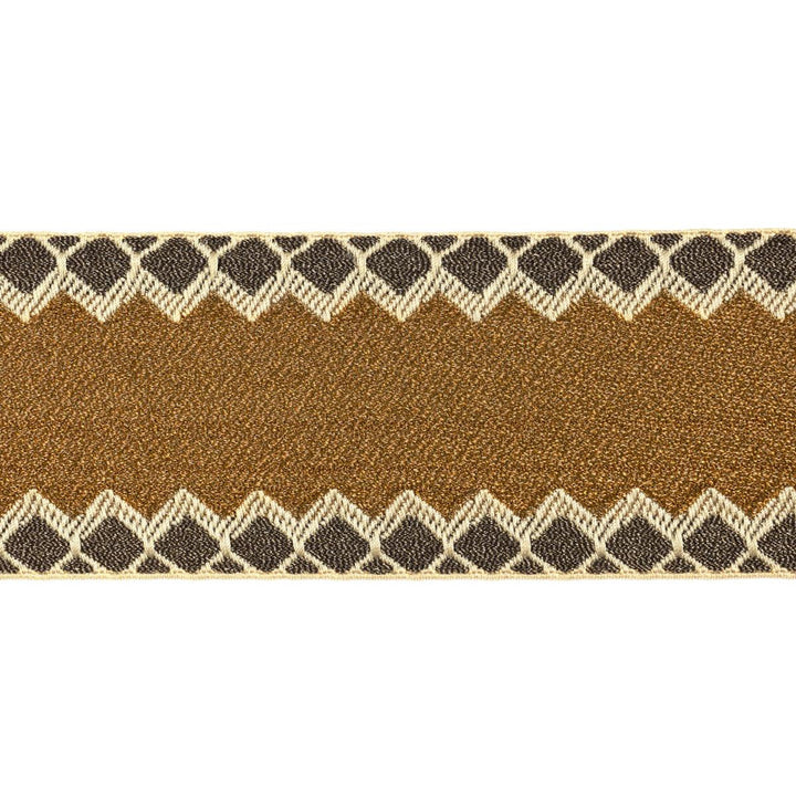 Allure Metallic Tape Copper 83561 by Schumacher Designer Trim Statement Trims 2.25" - Swanky Fabrics -