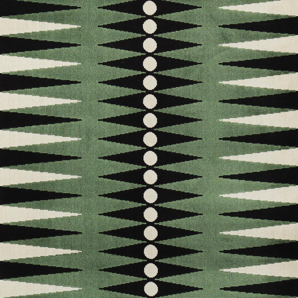 Backgammon Cut Velvet Green 83202 by Schumacher Designer Fabric Mary Mcdonald 26.38" - Swanky Fabrics -