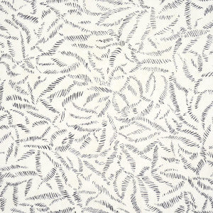 Leaf Bloom Charcoal 5016390 by Schumacher Designer Wallpaper