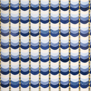 Sintra Blue 5015350 by Schumacher Designer Wallpaper