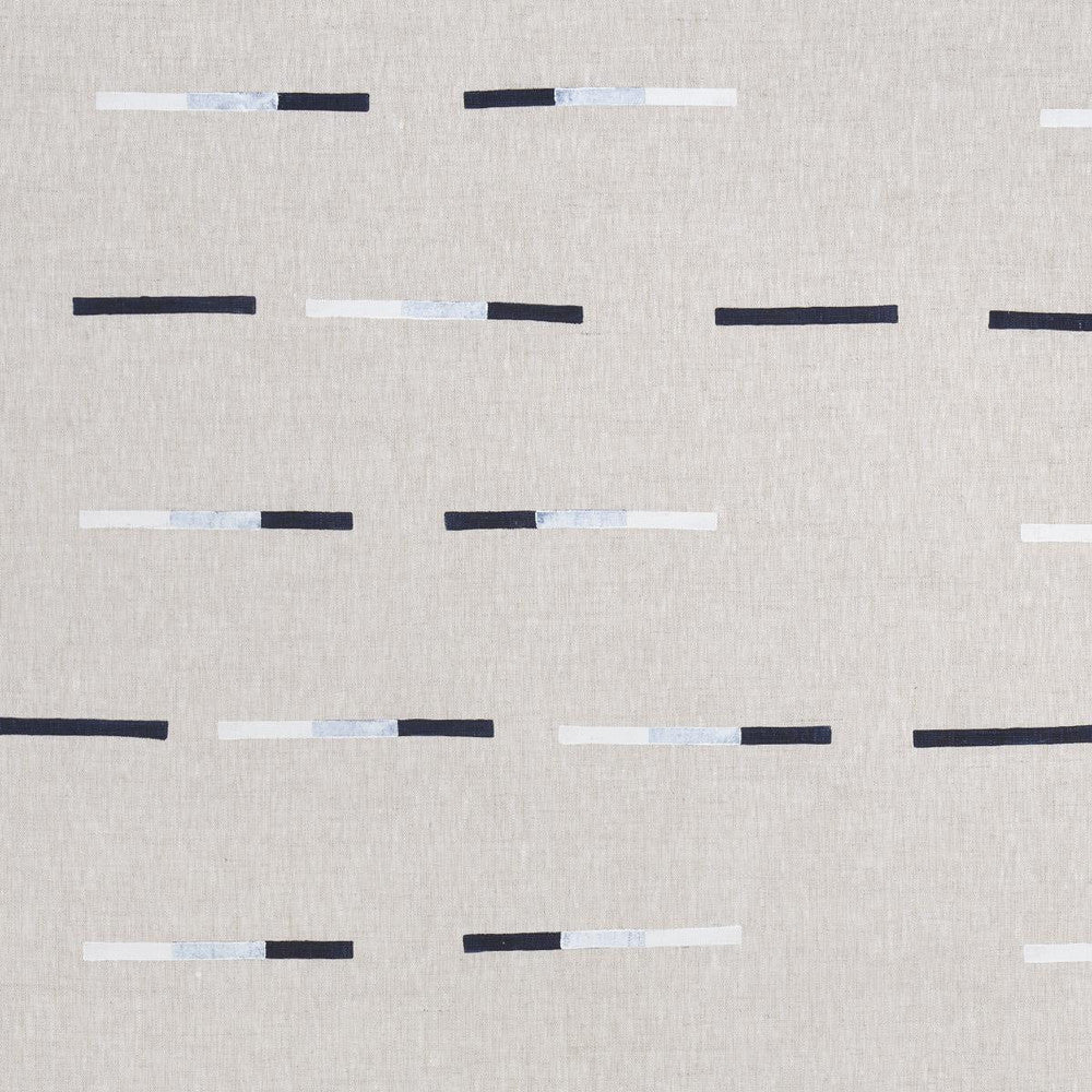 Overlapping Dashes Navy 74031 by Schumacher Designer Fabric Caroline Z Hurley 54.0" - Swanky Fabrics -