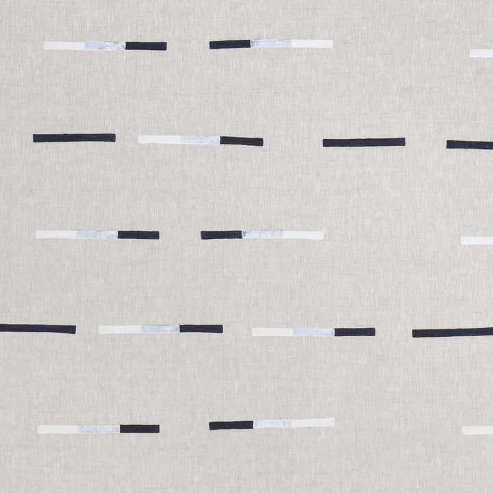 Overlapping Dashes Navy 74031 by Schumacher Designer Fabric Caroline Z Hurley 54.0" - Swanky Fabrics -