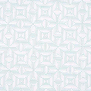 Amazing Maze Indoor/Outdoor Aqua Breeze 65326 by Schumacher Designer Fabric