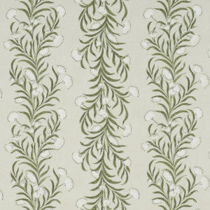Tasmanian Mimosa Ivory & Green 5015362 by Schumacher Designer Wallpaper