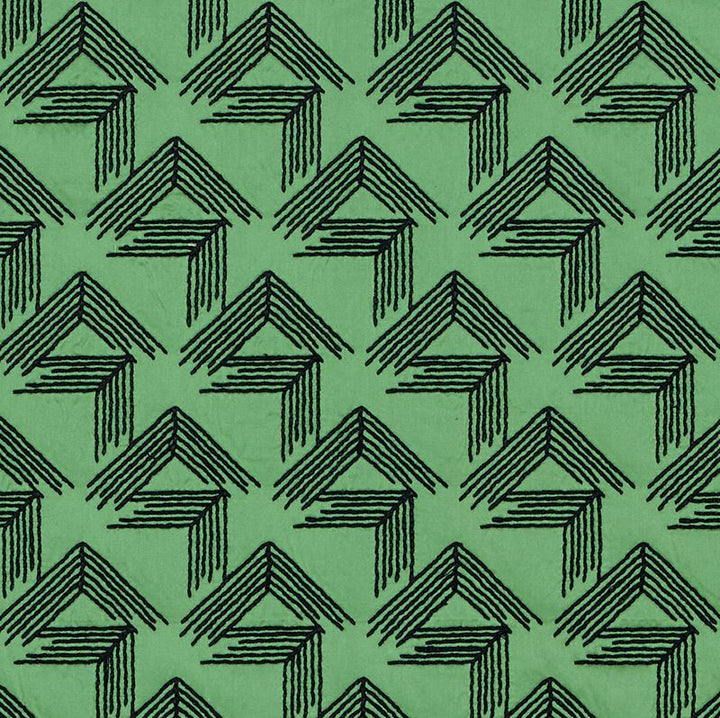 V Step Loden 69432 by Schumacher Designer Fabric Miles-Redd 38% Cotton, 30% Spun, 26% Polywadding, 6% Spun Martindale 16,000 Horizontal: 2 and Vertical: 6.25 50.625 - Swanky Fabrics -