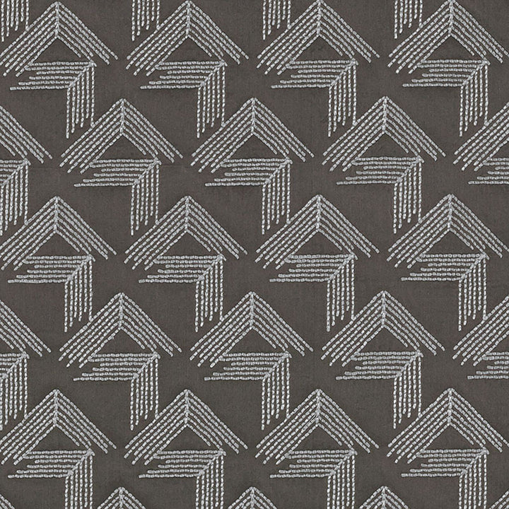 V Step Charcoal 69433 by Schumacher Designer Fabric MILES REDD See Sample INDIA MEDIUM DUTY </p><p>Repeat: Horizontal: 2" (5CM) and Vertical: 6 1/4" (16CM) 50 5/8" (129CM) - Swanky Fabrics -