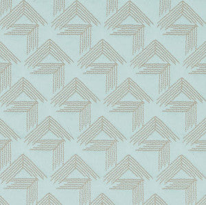 V Step Ice 69435 by Schumacher Designer Fabric