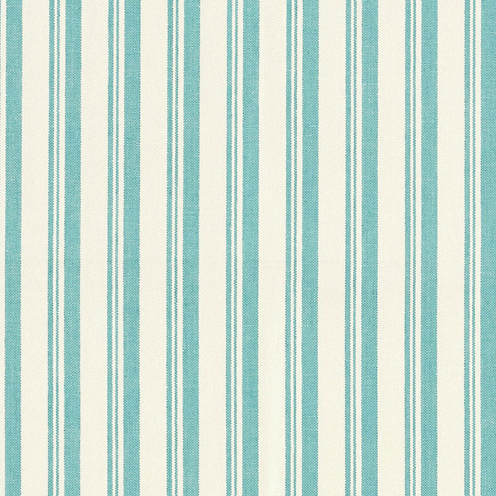 Capri Aqua/White 69444 by Schumacher Designer Fabric MILES REDD LINEN 100% ITALY MARTINDALE 14,000 </p><p>Repeat: Horizontal: 1 5/8" (4CM) and Vertical: 60 - Swanky Fabrics -