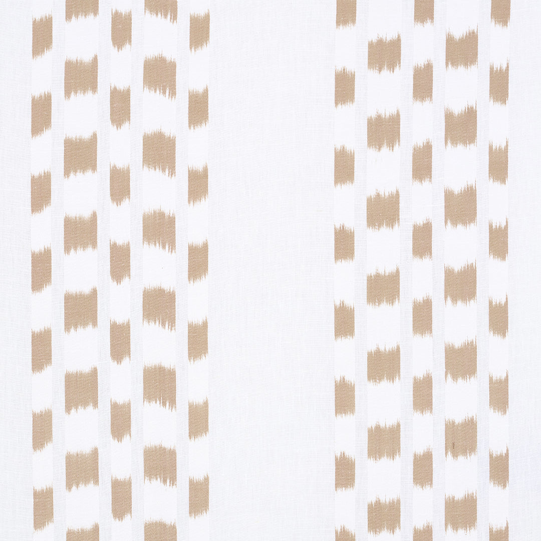 Izmir Ikat Stripe Sand 69474 by Schumacher Designer Fabric