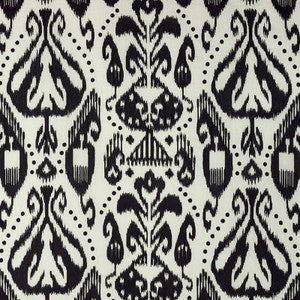 Kiva Embroidered Ikat Raven 69482 by Schumacher Designer Fabric