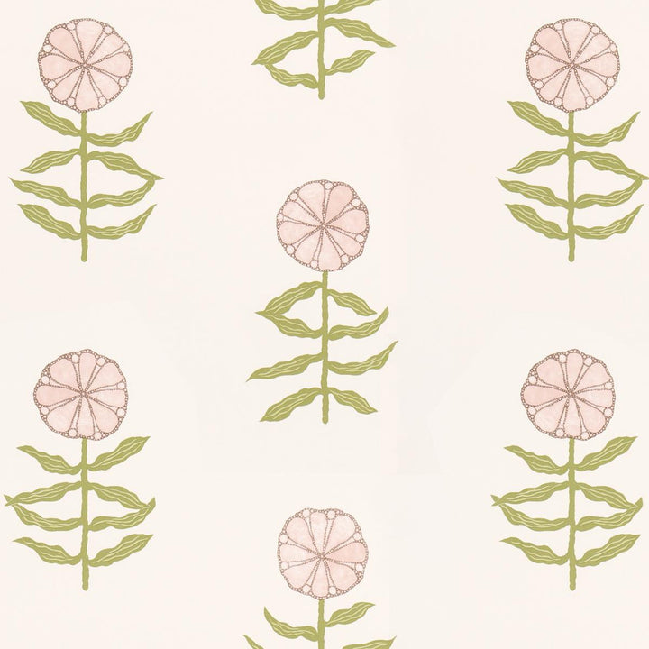 Pretty Petals Blush 5015451 by Schumacher Designer Wallpaper Marian Mcevoy 27.0" - Swanky Fabrics -