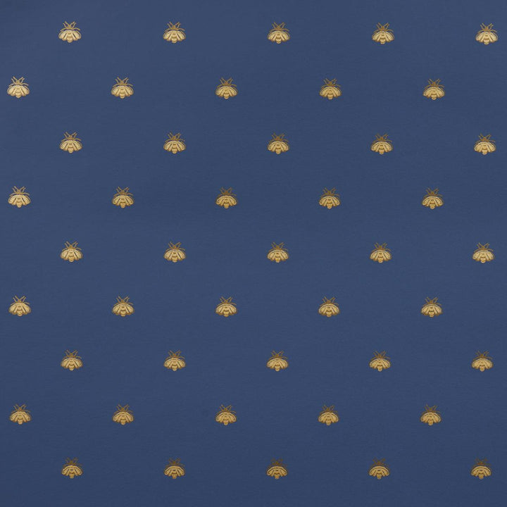 Hubert'S Bees Midnight & Gold 5015531 by Schumacher Designer Wallpaper Le Max 20.5" - Swanky Fabrics -