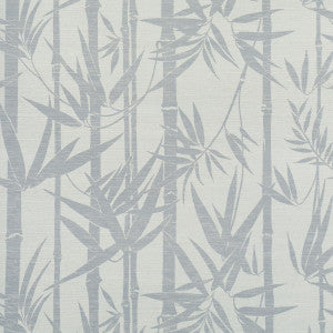 Les Bambous Sisal Mineral 5008314 by Schumacher Designer Wallpaper