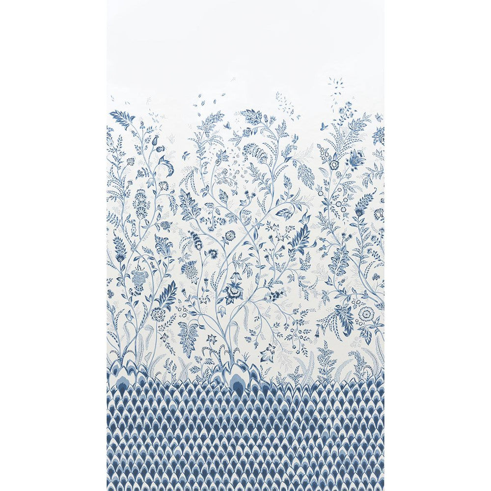 Chinoiserie Grande Indigo 5015820 by Schumacher Designer Wallpaper Mark D. Sikes 81.0" - Swanky Fabrics -