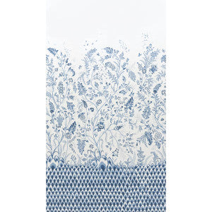 Chinoiserie Grande Indigo 5015820 by Schumacher Designer Wallpaper
