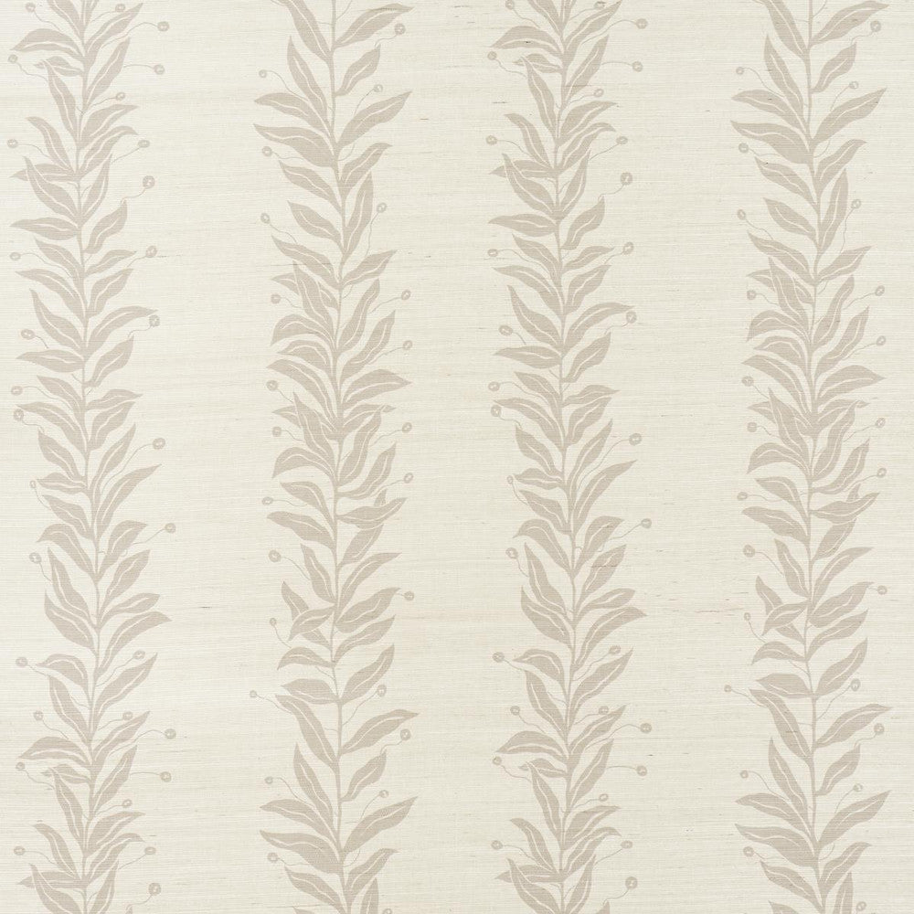 Tendril Stripe Sisal Natural 5015561 by Schumacher Designer Wallpaper Marian Mcevoy 17.0" - Swanky Fabrics -
