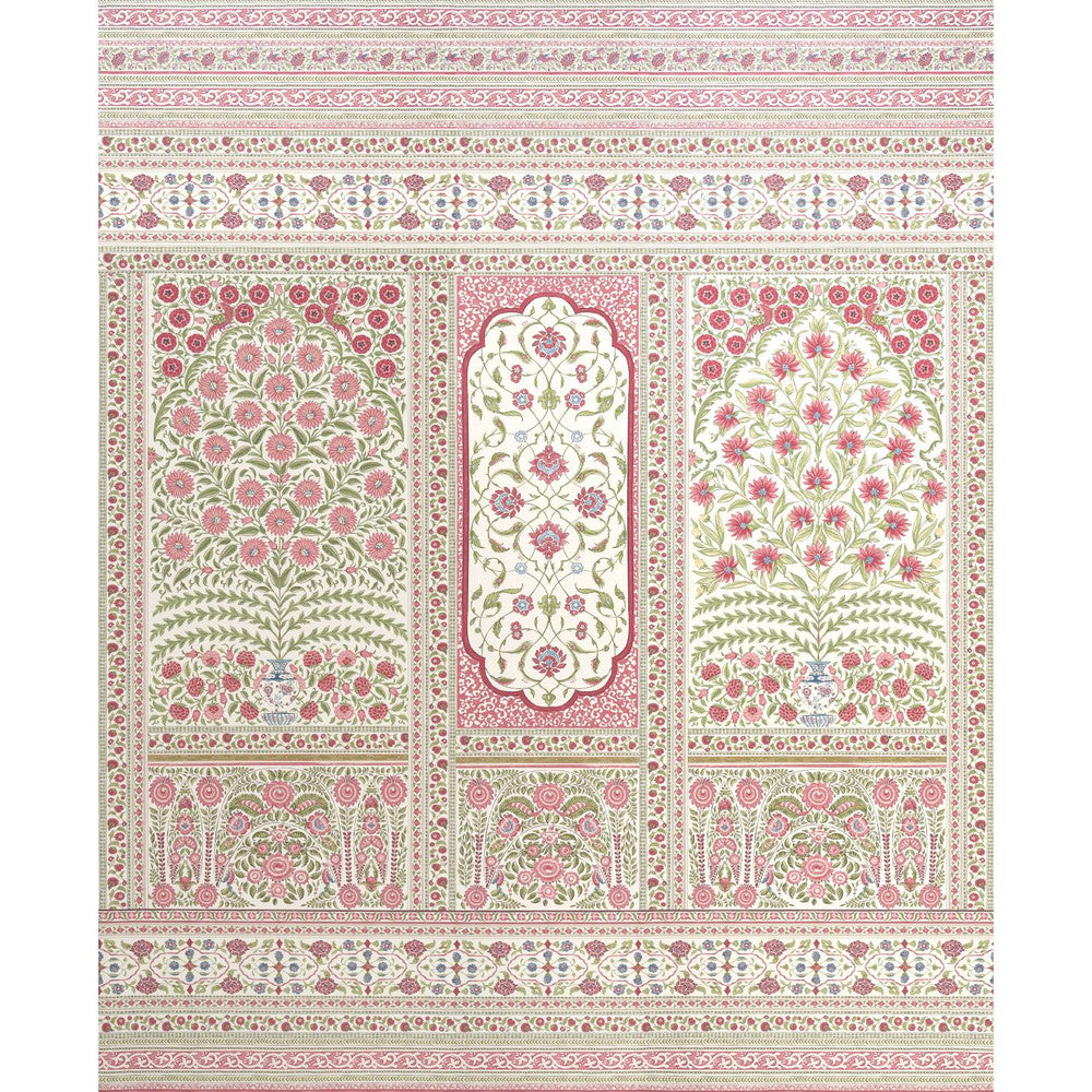 Montecito Red 5015831 by Schumacher Designer Wallpaper Mark D. Sikes 135.0" - Swanky Fabrics -