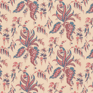 Apolline Botanical Rouge & Bleu 5015500 by Schumacher Designer Wallpaper