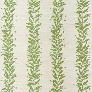 Tendril Stripe Sisal Olive 5015560 by Schumacher Designer Wallpaper