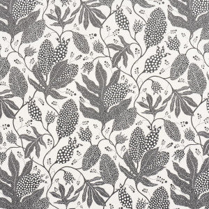 Polka Dot Jungle Black & Cream 5015462 by Schumacher Designer Wallpaper