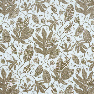Polka Dot Jungle Brown & Sky 5015461 by Schumacher Designer Wallpaper