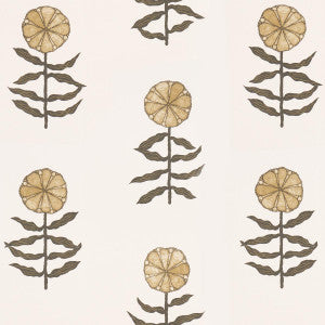 Pretty Petals Neutral 5015450 by Schumacher Designer Wallpaper