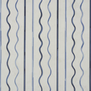 Affogato Cornflower & Deep Navy 5015572 by Schumacher Designer Wallpaper