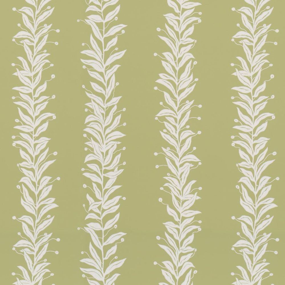 Tendril Stripe Olive 5015492 by Schumacher Designer Wallpaper Marian Mcevoy 27.0" - Swanky Fabrics -