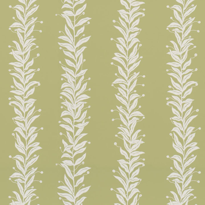 Tendril Stripe Olive 5015492 by Schumacher Designer Wallpaper Marian Mcevoy 27.0" - Swanky Fabrics -