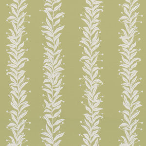 Tendril Stripe Olive 5015492 by Schumacher Designer Wallpaper