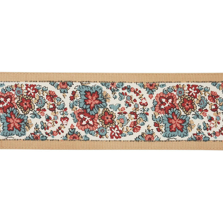 Ines Paisley Rouge & Noir 84441 by Schumacher Designer Trim Le Max - Swanky Fabrics -