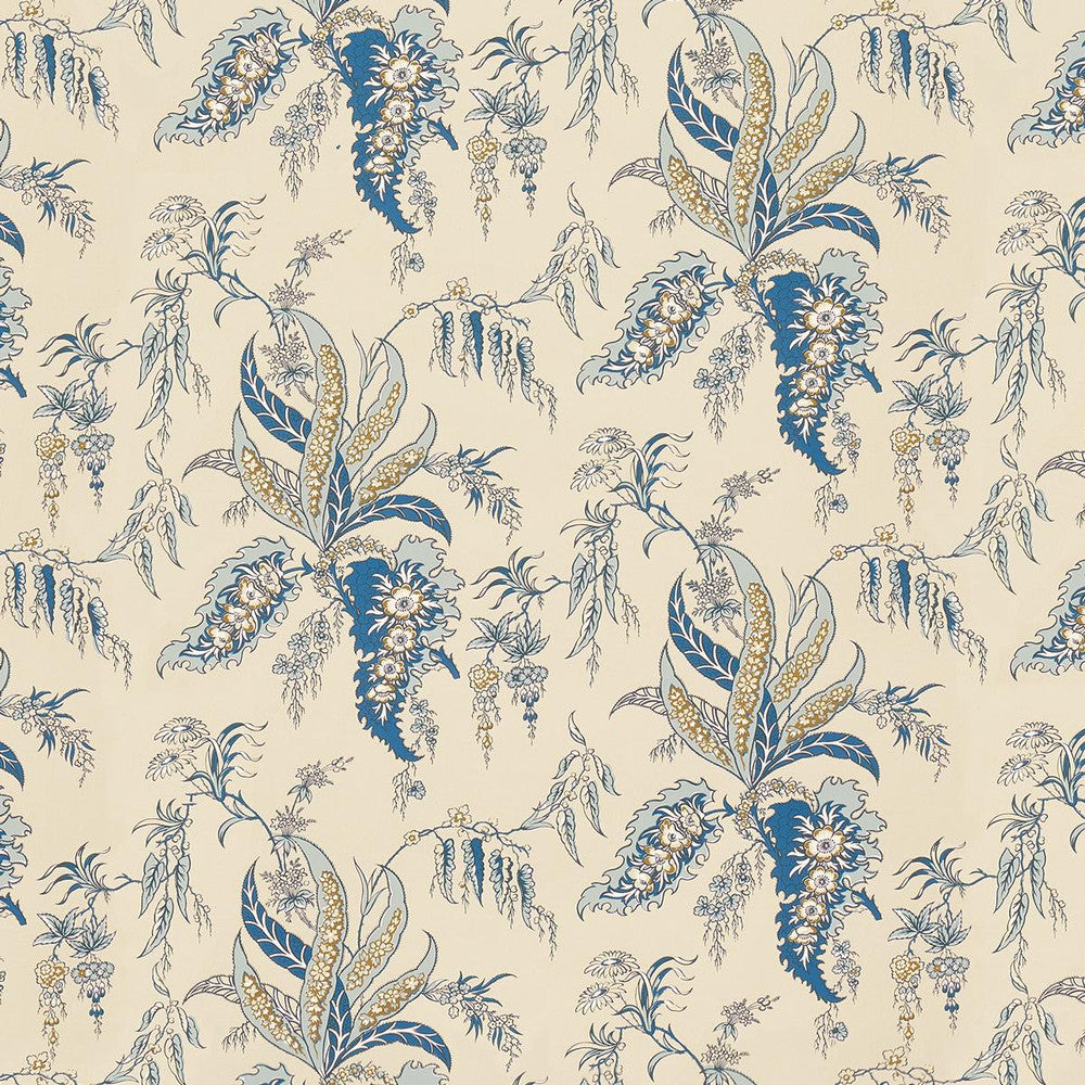 Apolline Botanical Ciel & Marine 5015501 by Schumacher Designer Wallpaper Le Max 27.0" - Swanky Fabrics -
