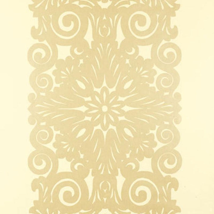 Graphic Panel Stripe Champagne Shimmer 5003203 by Schumacher Designer Wallpaper 27.0" - Swanky Fabrics -