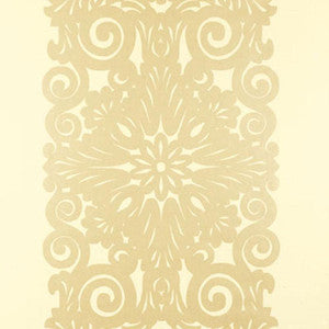 Graphic Panel Stripe Champagne Shimmer 5003203 by Schumacher Designer Wallpaper