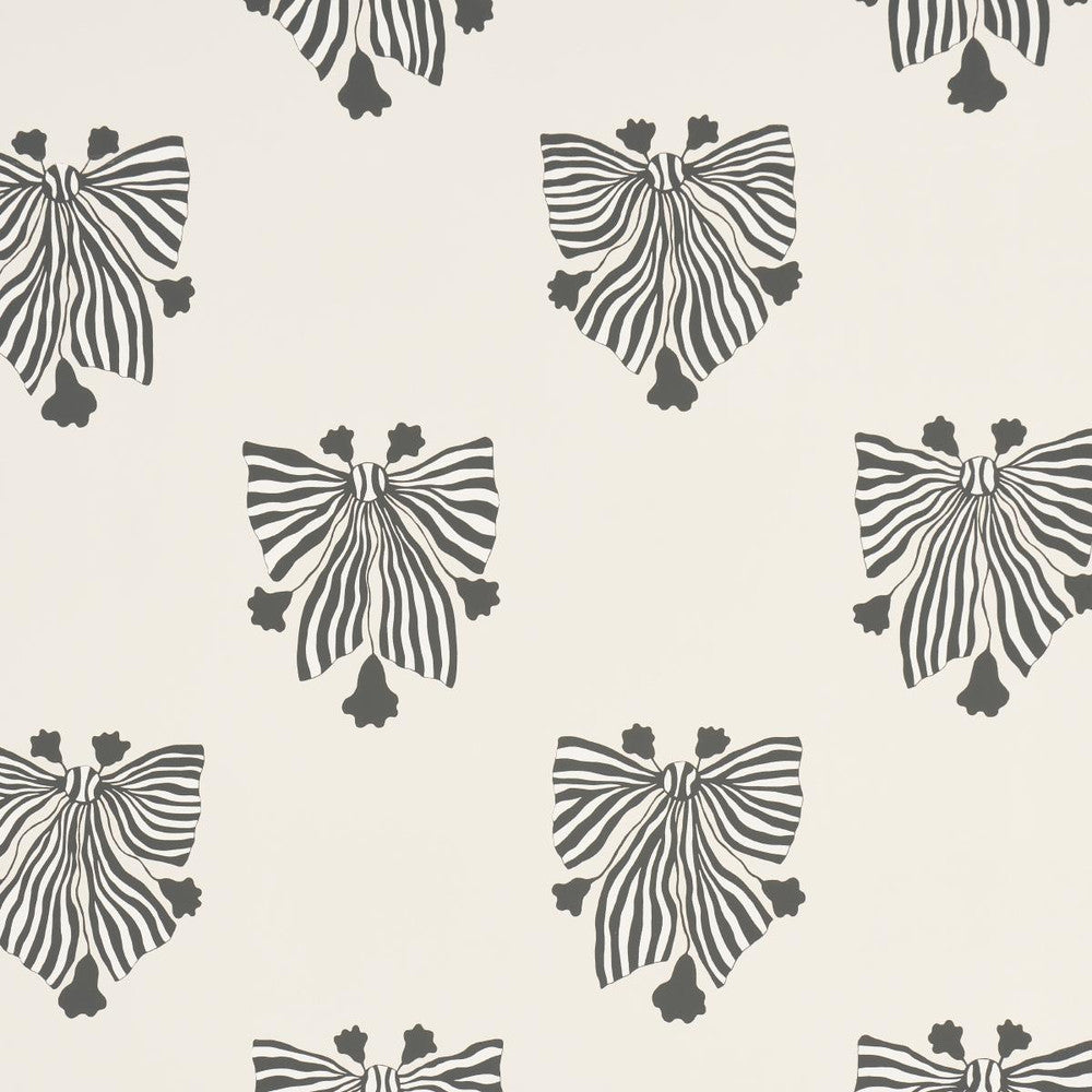 Bow-Wow-Wow Cream 5015472 by Schumacher Designer Wallpaper Marian Mcevoy 27.0" - Swanky Fabrics -