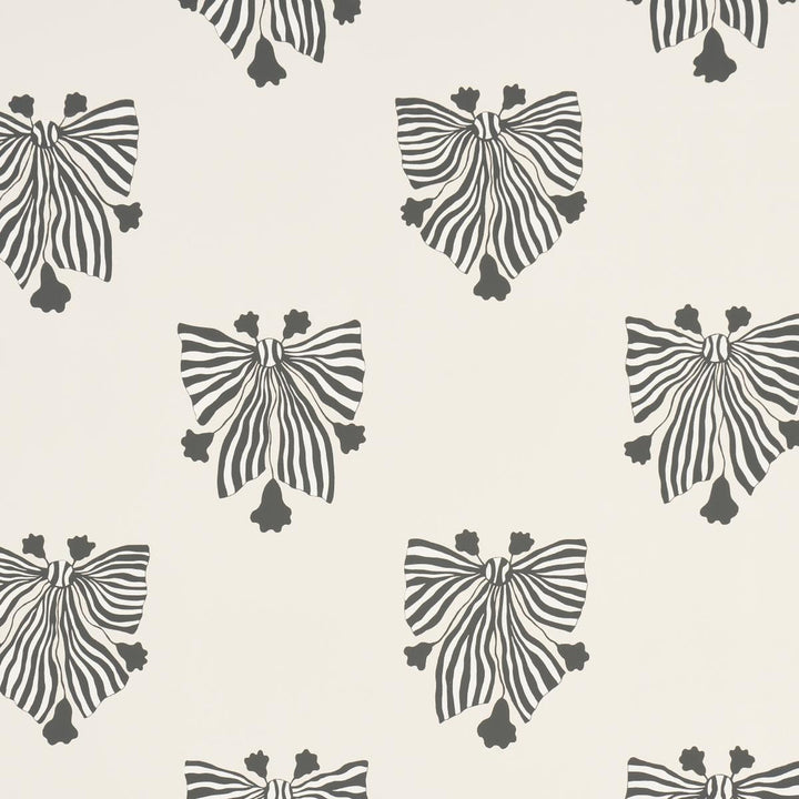 Bow-Wow-Wow Cream 5015472 by Schumacher Designer Wallpaper Marian Mcevoy 27.0" - Swanky Fabrics -