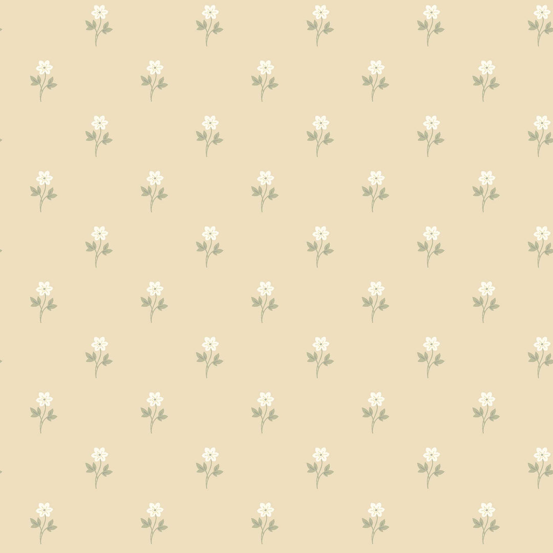Anemone By Boråstapeter Wheat 6972 by Schumacher Designer Wallcovering