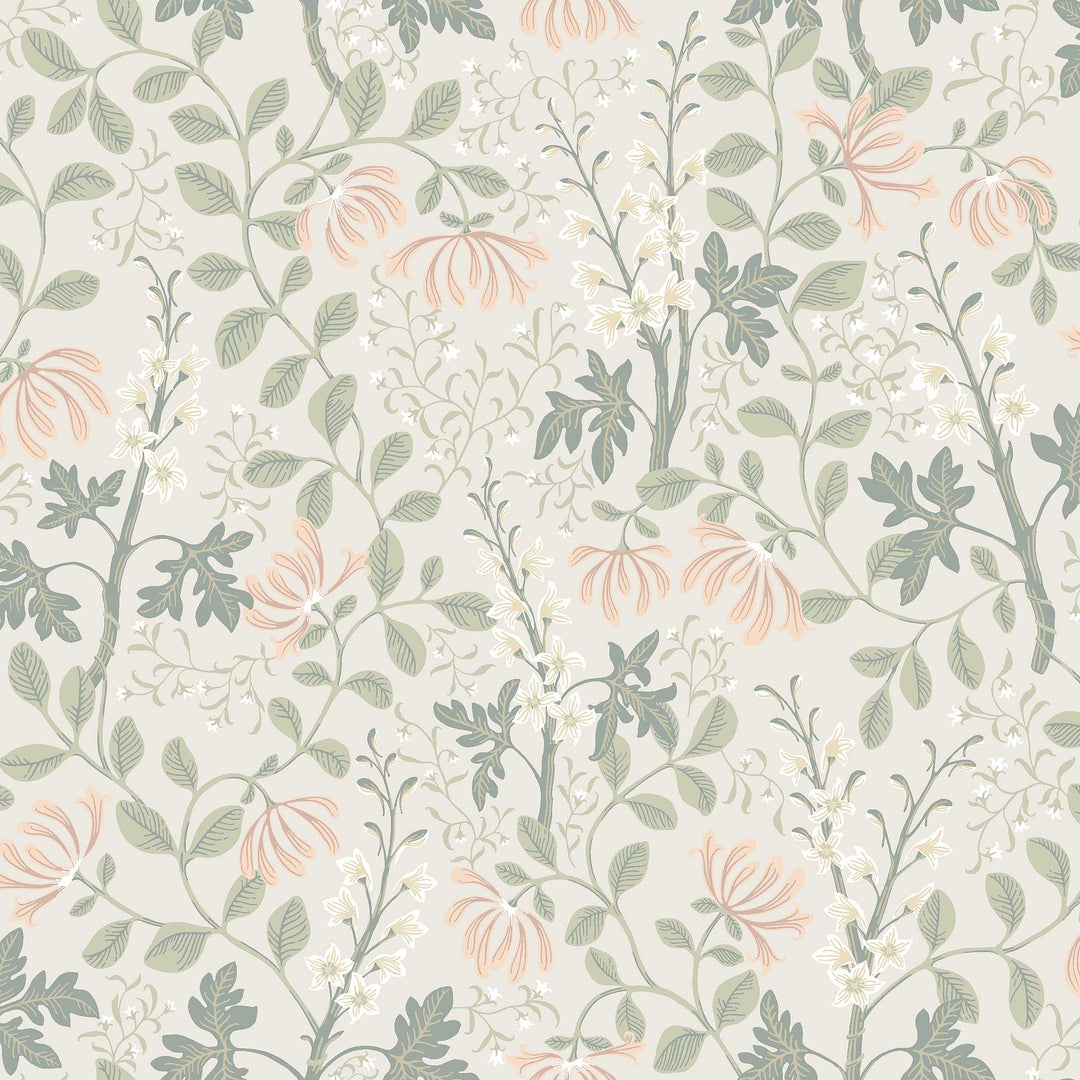 Trädgårdsfröjd Sage 6983 by Schumacher Designer Wallcovering