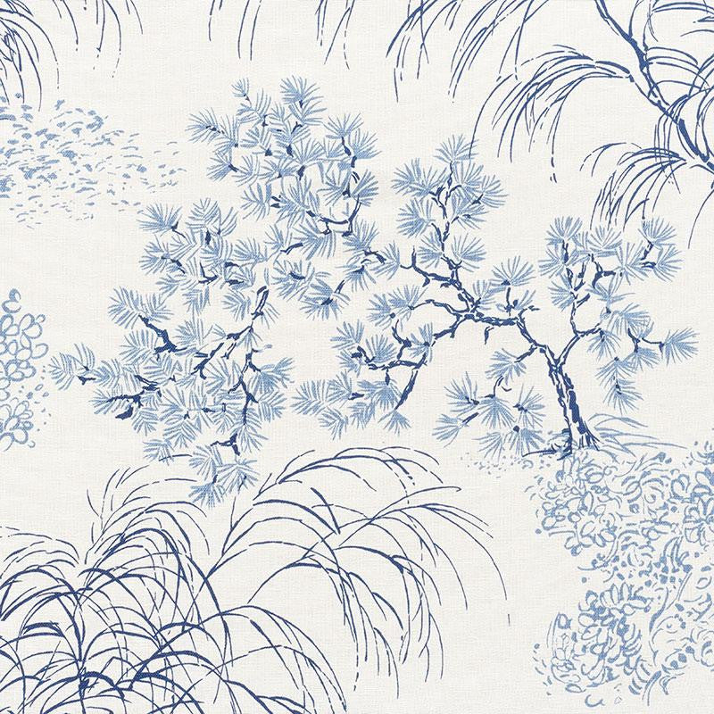 Mori Porcelain 177020 by Schumacher Designer Fabric Mingei 53.5" - Swanky Fabrics -