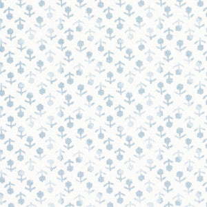 Beatriz Handprint Sky 179353 by Schumacher Designer Fabric