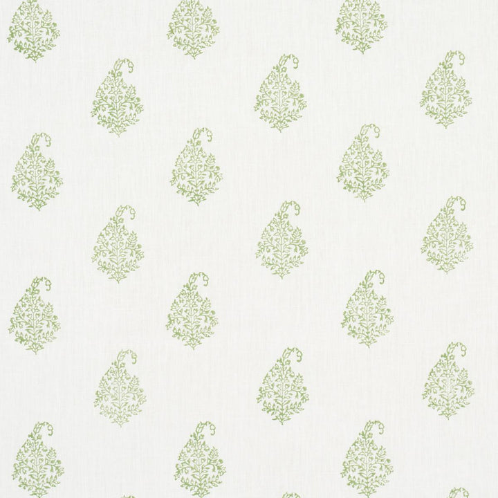 Kerala Paisley Leaf 181351 by Schumacher Designer Fabric Jacaranda 6.5" - Swanky Fabrics -