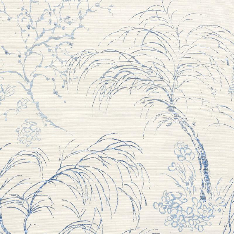 Mori Sisal Porcelain 5008750 by Schumacher Designer Wallpaper Mingei 34.0" - Swanky Fabrics -