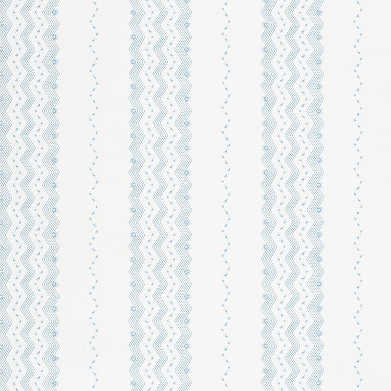 Nauset Stripe Sky 5009741 by Schumacher Designer Wallpaper Chambray 18.0" - Swanky Fabrics -