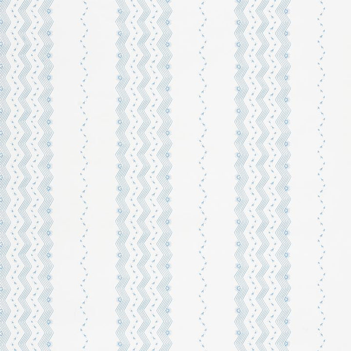 Nauset Stripe Sky 5009741 by Schumacher Designer Wallpaper Chambray 18.0" - Swanky Fabrics -