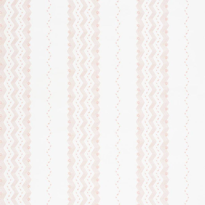 Nauset Stripe Blush 5009742 by Schumacher Designer Wallpaper Chambray 18.0" - Swanky Fabrics -