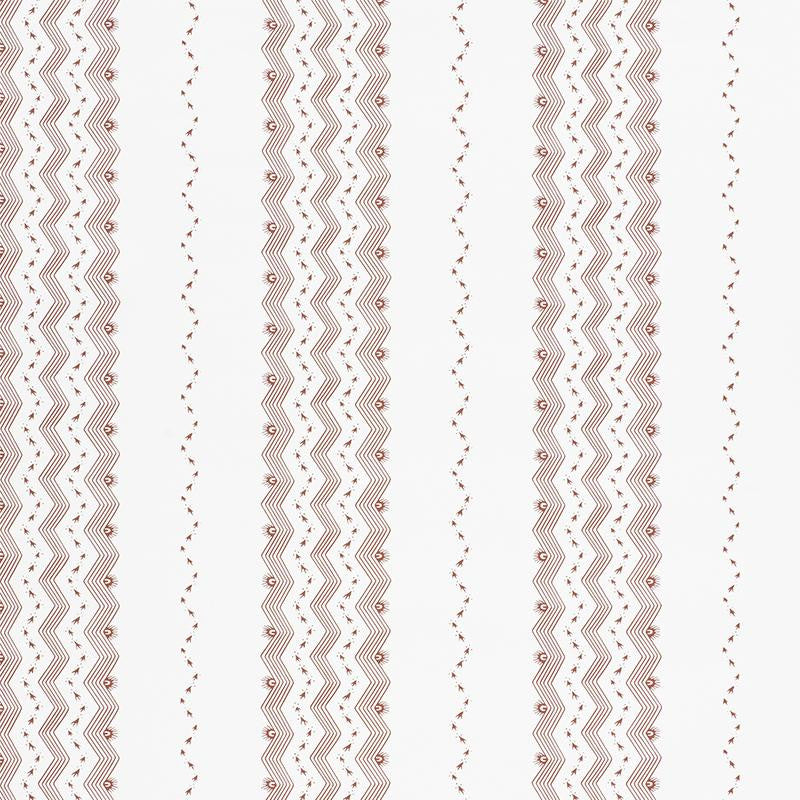 Nauset Stripe Sienna 5009743 by Schumacher Designer Wallpaper Chambray 18.0" - Swanky Fabrics -