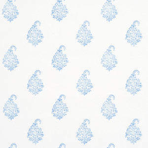 Kerala Paisley Ii Blue 5015211 by Schumacher Designer Wallpaper
