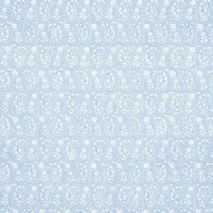 Arita Block Print Cornflower 5015240 by Schumacher Designer Wallpaper