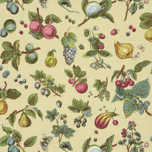Berry Grove Butter 5015650 by Schumacher Designer Wallpaper